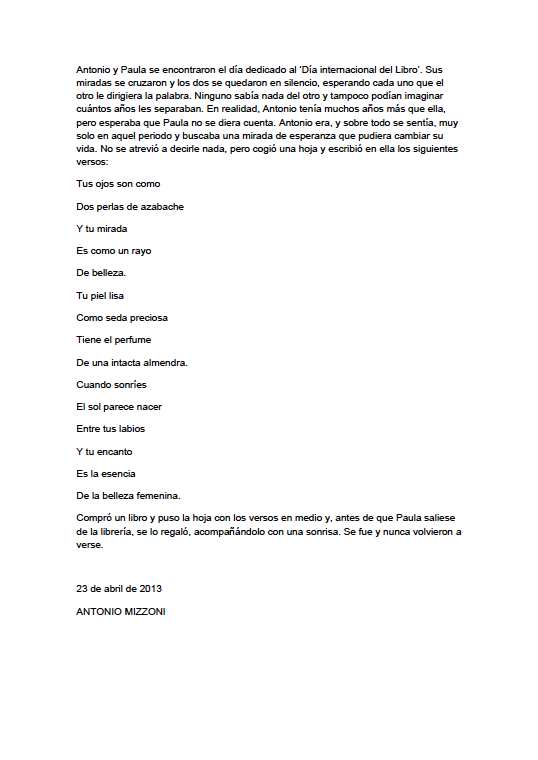 cuento de Antonio Mizzoni