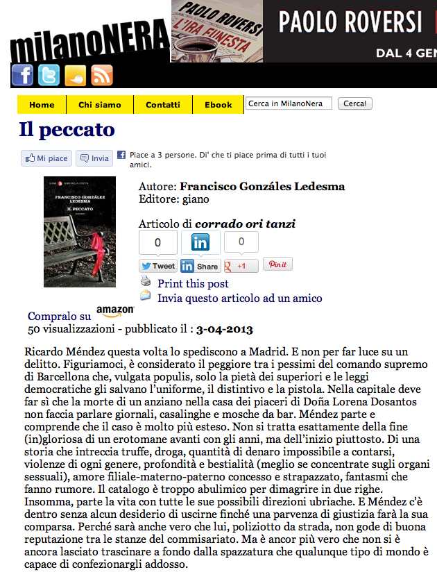 il peccato de Francisco Gonzáles Ledesma