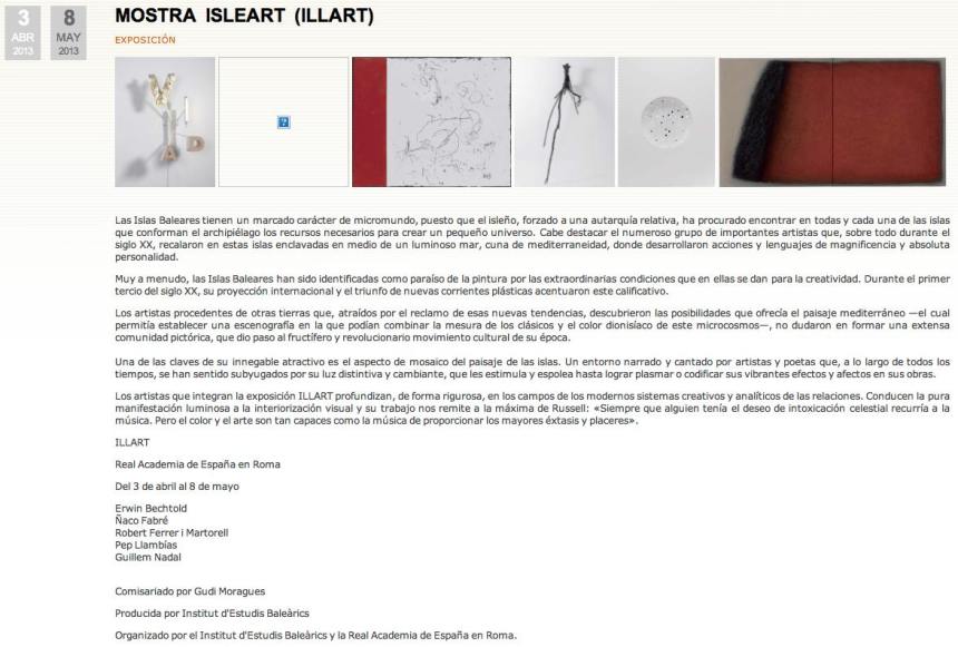 MOSTRA ISLEART (ILLART)