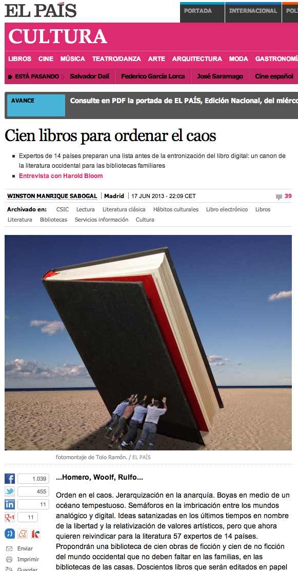 Cien libros para ordenar el caos