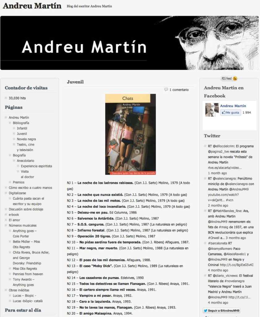 Andreu Martin paginas web blog