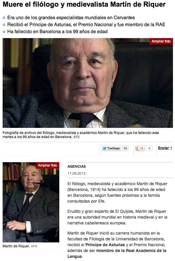 Martín de Riquer rtve