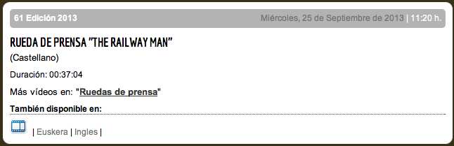 RUEDA DE PRENSA ''THE RAILWAY MAN''