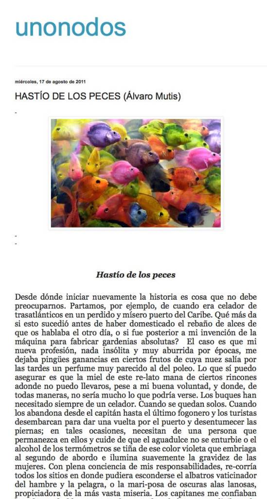 Álvaro Mutis Unonodos