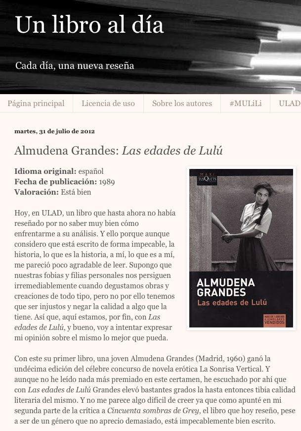 LAS EDADES DE LULÚ critica