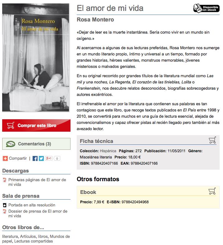 Rosa Montero - El amor de mi vida