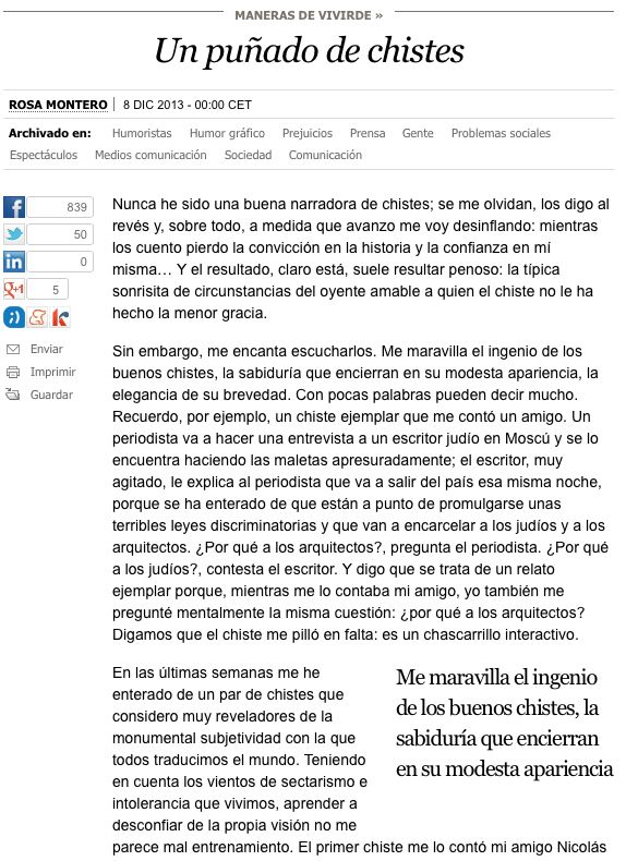 Rosa Montero - Un puñado de chistes