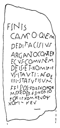 estela bilingüe de Vercelli